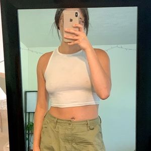 Cropped white tank